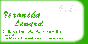 veronika lenard business card